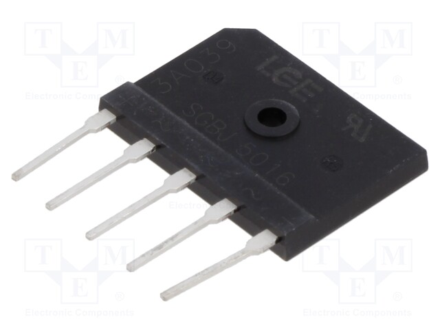 Three-phase bridge rectifier; Urmax: 1.6kV; If: 50A; Ifsm: 500A