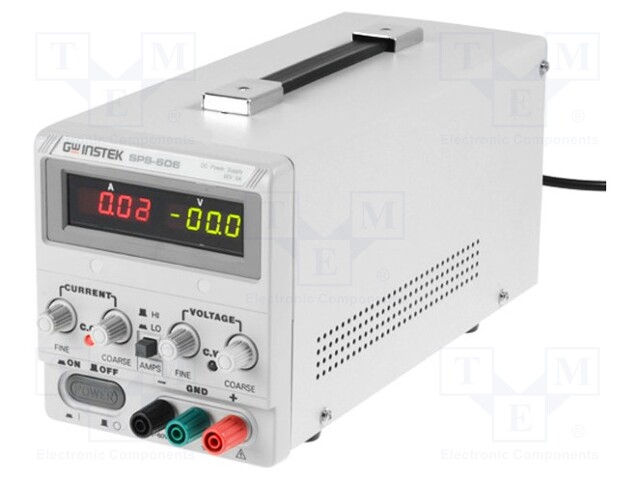 Power supply: laboratory; Channels: 1; 0÷60V; 0÷6A; Plug: EU