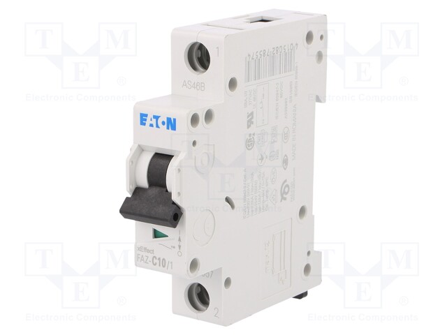 Circuit breaker; 230/400VAC; Inom: 10A; Poles: 1; DIN; Charact: C