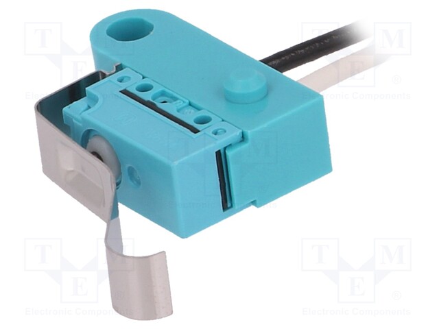 Microswitch SNAP ACTION; with lever with end bended out; Pos: 2