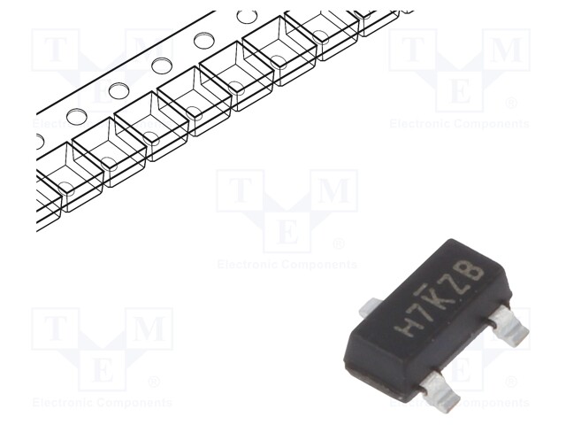 Transistor: P-MOSFET; unipolar; -20V; -3A; 1.1W; SOT23