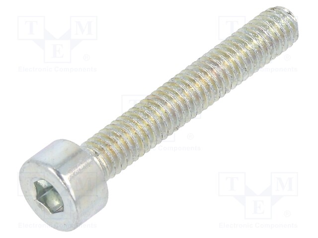 Screw; M4x25; DIN: 912; Head: cheese head; imbus; steel; zinc