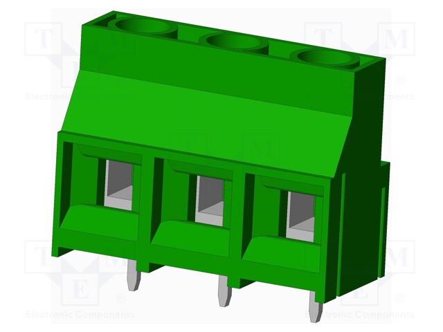 Connector: PCB terminal block; terminal; angled; Plating: tinned