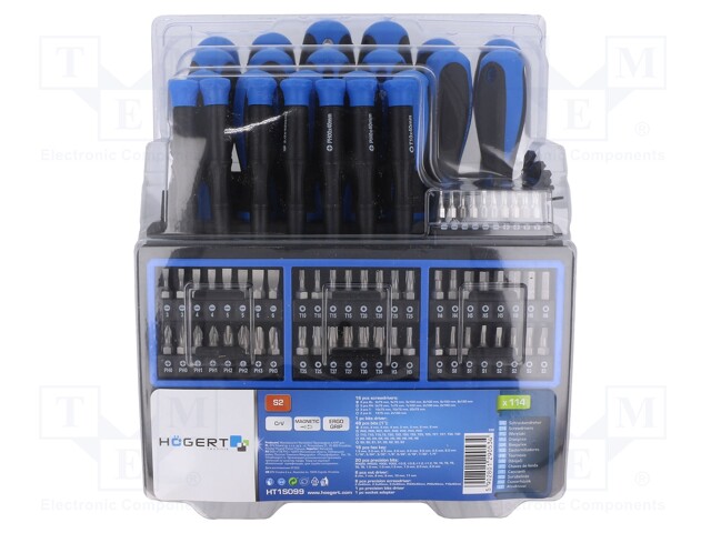 Kit: screwdrivers; 144pcs.