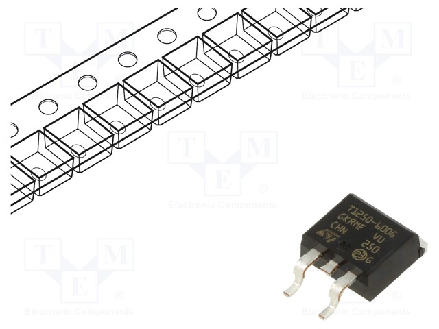 Triac; 600V; 12A; D2PAK; Igt: 50mA; Snubberless™; logic level