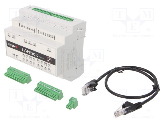 Digital output; Number of ports: 1; 10÷24VDC; DIN; LAN; OUT: 16