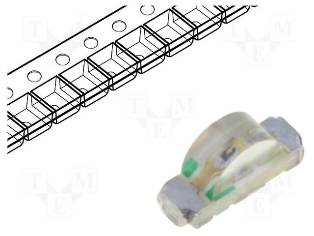 LED; SMD; 1304; green; 36÷80mcd; 3.2x1.5x1mm; 120°; 2.1÷2.5V; 20mA