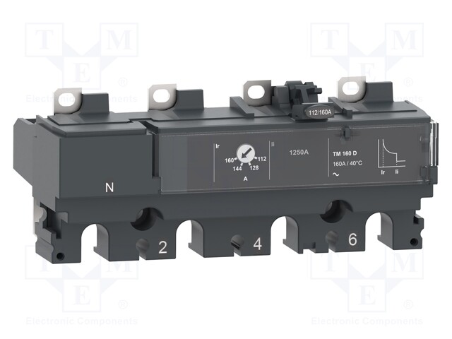 Thermal magnetic trip unit; Poles: 4; 160A; NSX; IP40; -25÷70°C