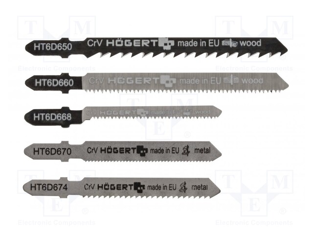 Hacksaw blade; wood,metal; 5pcs.