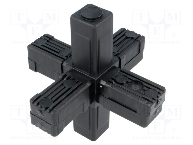 Mounting coupler; for profiles; Mat: polyamide; -30÷100°C; I: 77mm