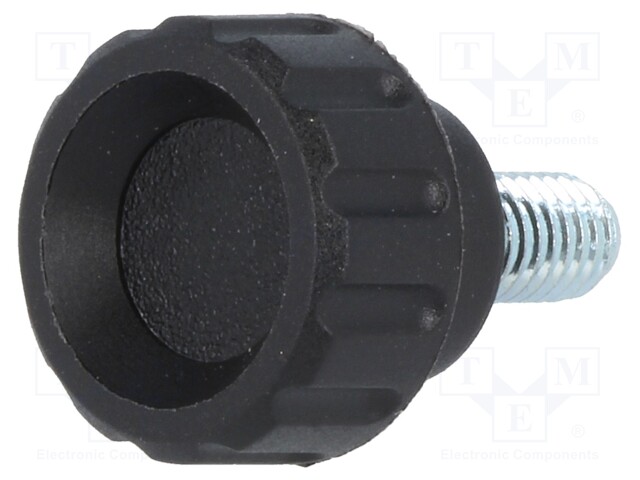 Knob; Dia: 16mm; M5; 10mm; H: 13mm; polyamide; Features: knurled