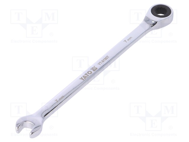 Key; combination spanner,with ratchet; 7mm