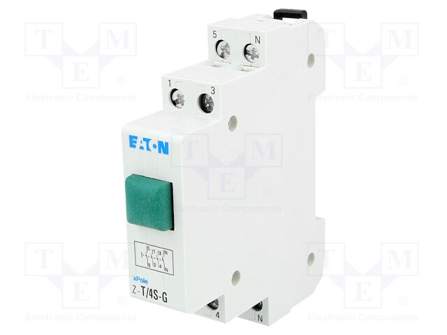 Module: pushbutton switch; 16A; Mounting: DIN; IP40; 230VAC