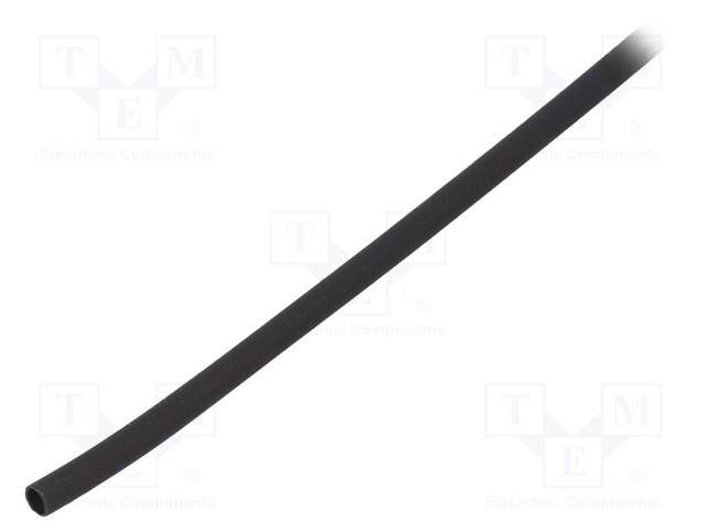 Heat shrink sleeve; glued; 3: 1; 3.2mm; L: 1m; black; polyolefine