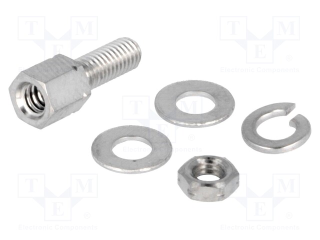 Set of screws for D-Sub; M3,UNC4-40; Thread len: 8mm