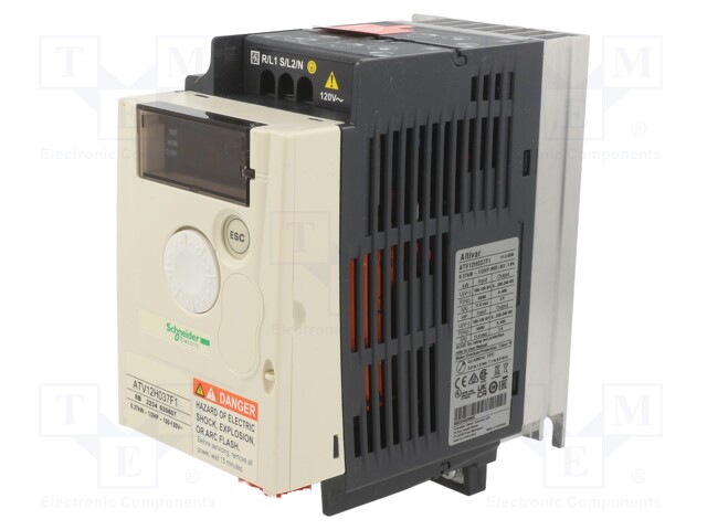 Inverter; Max motor power: 0.75kW; Out.voltage: 3x230VAC; IP20