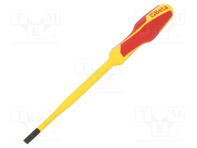 Screwdriver; insulated,slim; slot; 5,5x1,0mm; Blade length: 125mm