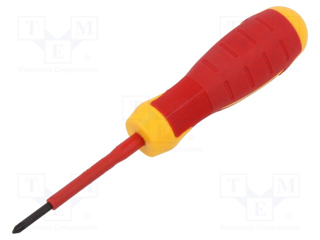 Screwdriver; insulated; Pozidriv®; PZ0; 60mm; 1kVAC; tool steel