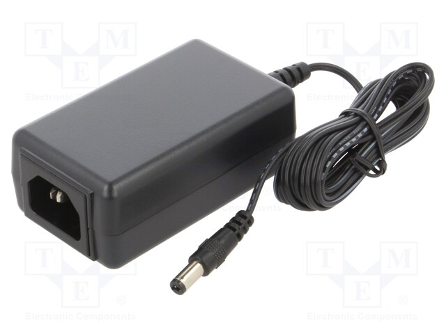 Power supply: switched-mode; 24VDC; 0.625A; Out: 5,5/2,1; 15W; 86%