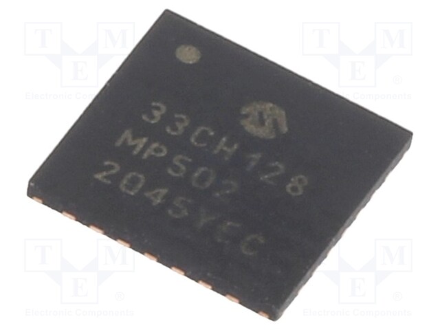 DsPIC microcontroller; SRAM: 20kB; Memory: 128kB; UQFN28; 3÷3.6VDC