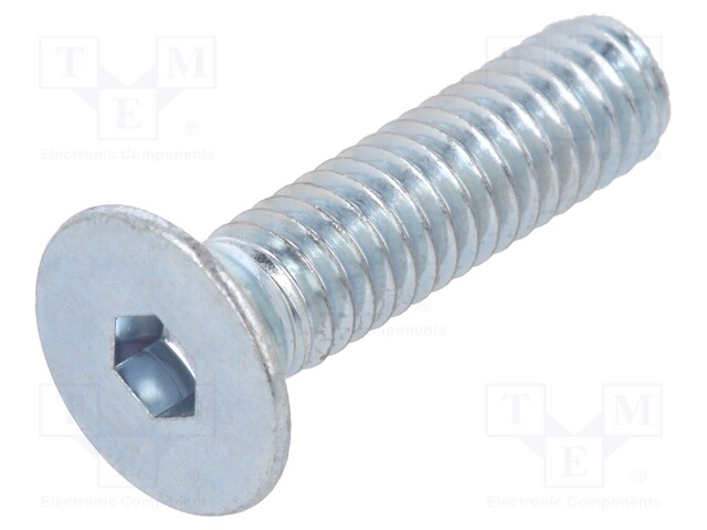 Screw; M4x16; DIN: 7991; Head: countersunk; imbus; steel; zinc