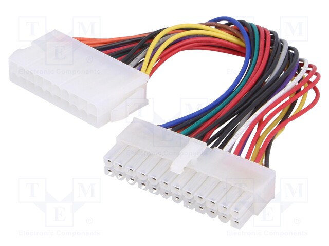 Cable: mains; ATX male 20pin,ATX female 24pin; 0.15m