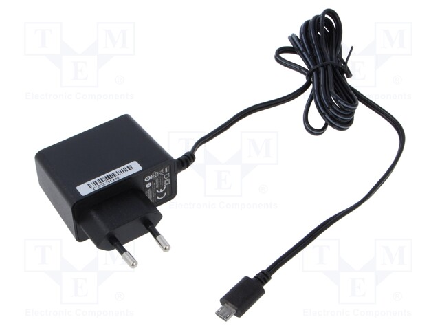 Power supply: switched-mode; mains,plug; 5VDC; 3A; 15W; Plug: EU