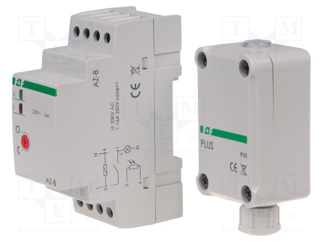 Twilight switch; for DIN rail mounting; 230VAC; SPST-NO; 16A