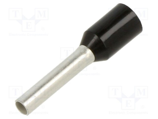 TERMINAL, WIRE FERRULE, 16AWG, BLK