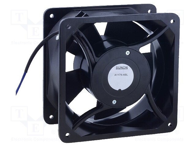 Fan: AC; axial; 115VAC; 176x176x89mm; 535(±10%)m3/h; 62dBA; 2800rpm