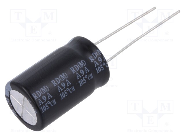 Capacitor: electrolytic; THT; 47uF; 250VDC; Ø12.5x20mm; Pitch: 5mm