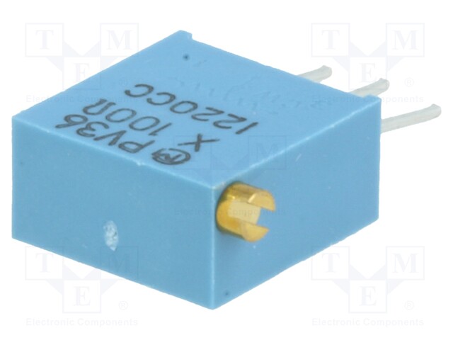 Potentiometer: mounting; vertical; 100Ω; 500mW; THT; ±10%; linear