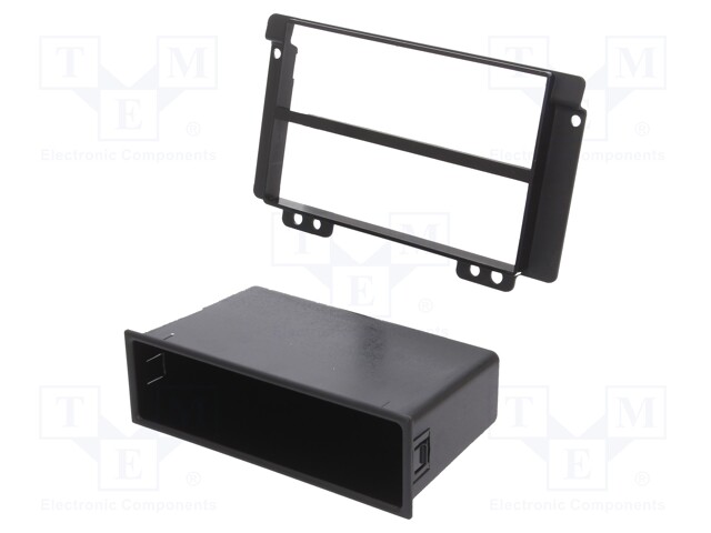 Radio mounting frame; Land Rover; 1 DIN; black