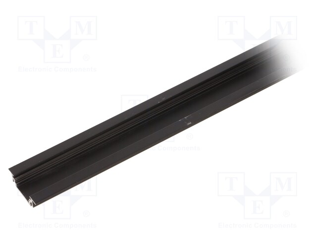 Profiles for LED modules; recessed; black; L: 2m; aluminium