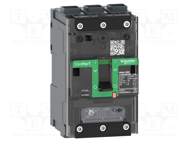 Power breaker; Poles: 3; DIN; Inom: 125A; NSX; IP40; -25÷70°C; 690VAC