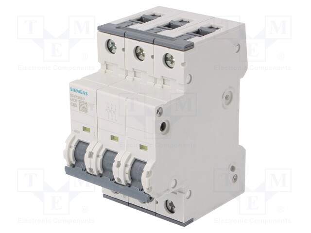 Circuit breaker; 230/400VAC; Inom: 63A; Poles: 3; DIN; Charact: C