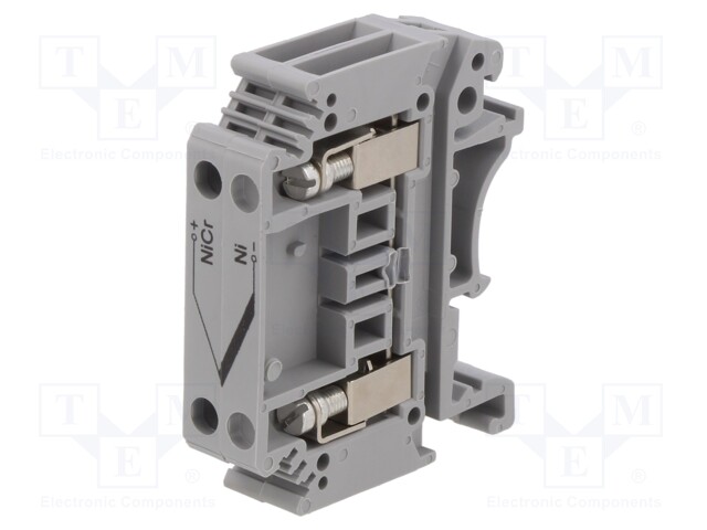 DIN Rail Mount Terminal Block, 4 Ways, 24 AWG, 12 AWG, 2.5 mm², Screw, 1 A