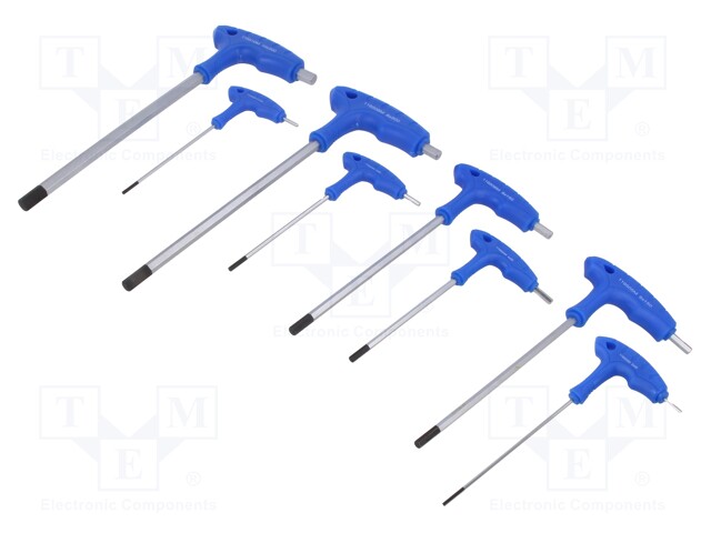 "SET OF ALLEN KEYS WITH ""L"" HANDLE 8 pcs. 1165 - HEX 2 - 1