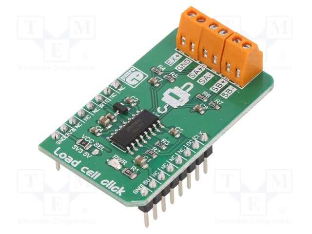 Click board; press force measure; GPIO; HX711; 3.3/5VDC