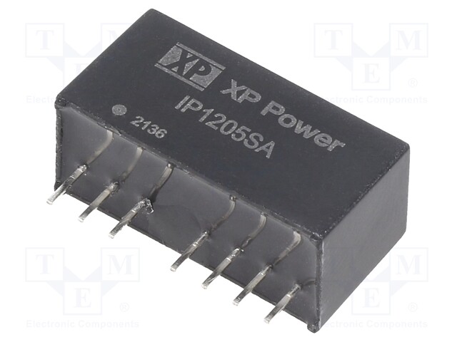 Isolated Board Mount DC/DC Converter, Regulated, ITE, 1 Output, 3 W, 5 V, 600 mA