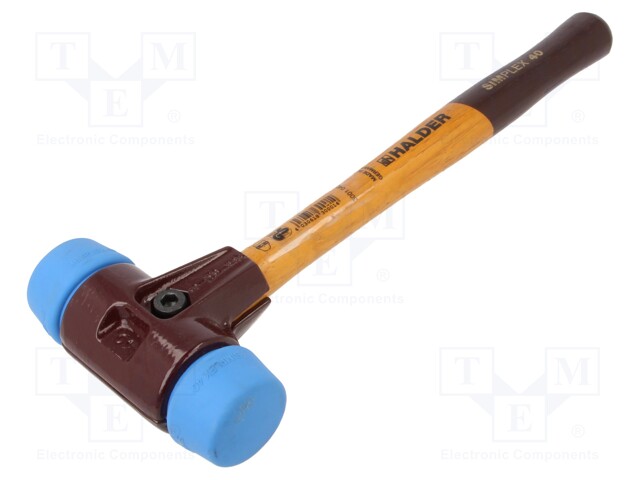 Hammer; 325mm; W: 115mm; 610g; 40mm; round; elastomer; wood; SIMPLEX