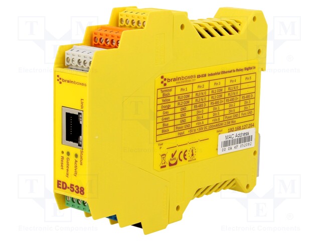 Industrial module: Ethernet gateway; Number of ports: 2; 5÷30VDC