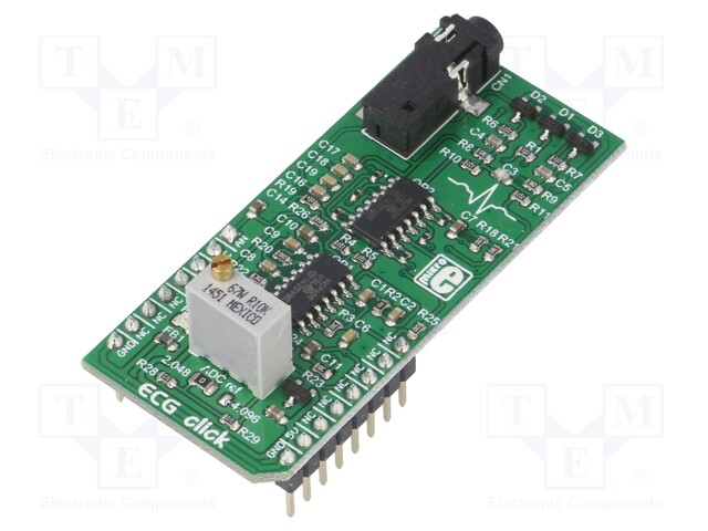 Click board; ECG; analog; MAX6106,MCP609; 5VDC