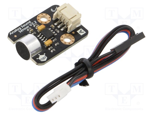 Sensor: sound; analog; Gravity; 5VDC; module,cables; Channels: 1