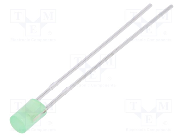 LED; 3mm; yellow green; 20÷45mcd; 130°; Front: flat; without flange