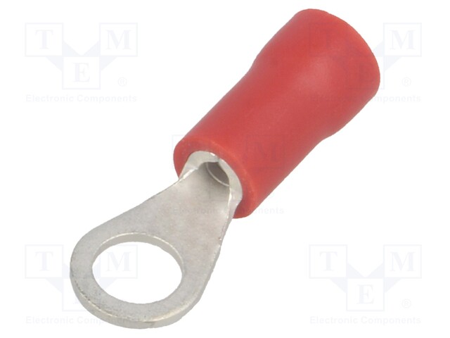 Ring terminal; M4; Ø: 4.3mm; 0.5÷1mm2; crimped; for cable; tinned