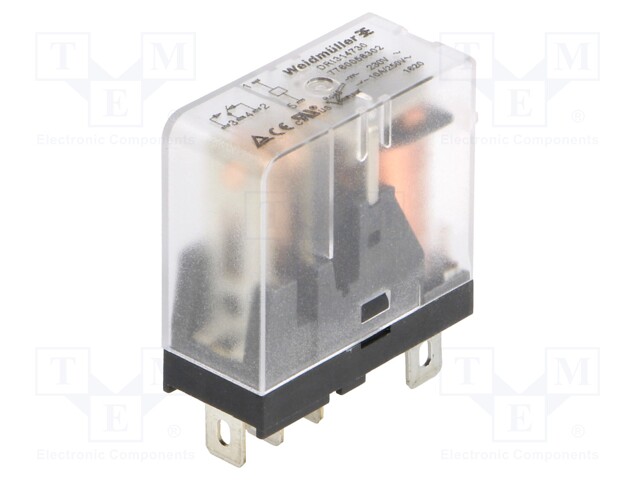 Relay: electromagnetic; SPDT; Ucoil: 230VAC; 10A/250VAC; 10A/30VDC