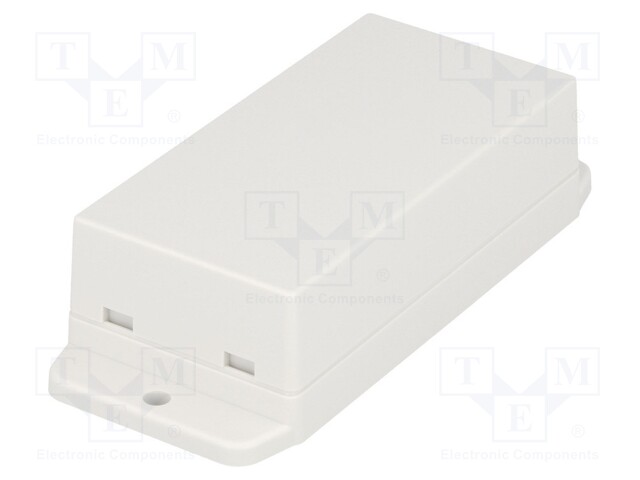 Enclosure: multipurpose; X: 45.6mm; Y: 90mm; Z: 27.5mm; ABS; white