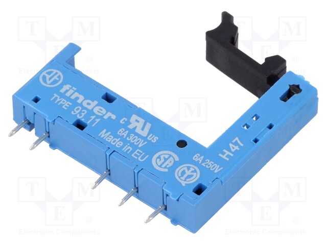 Socket; PIN: 5; 6A; 250VAC; Mounting: PCB; Leads: for PCB; -40÷70°C