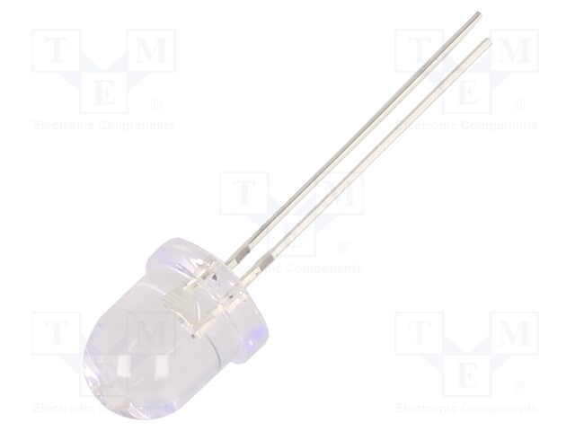 LED; 7.8mm; red; 4200mcd; 30°; Front: convex; 9V; No.of term: 2; 190mW